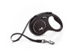Flexi New Classic Fettuccia Nero - S - 5mt