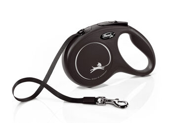 Flexi New Classic Fettuccia Nero - M - 5mt