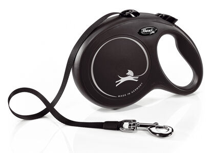 Flexi New Classic Fettuccia Nero, L, 8mt