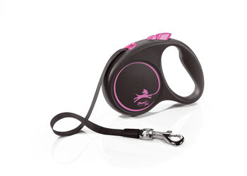 Flexi Black Design Fettuccia Rosa - S - 5mt