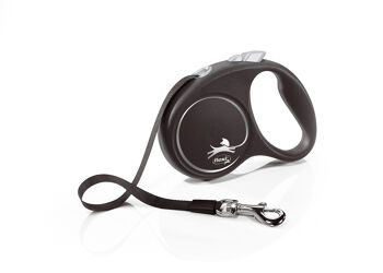 Flexi Black Design Fettuccia Argento - S - 5mt