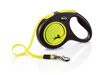 Flexi New Neon Fettuccia Nero Fluo - M - 5mt