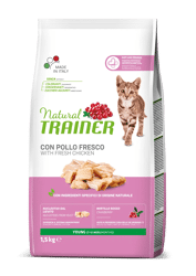 Natural Trainer Cat Young Pollo - 1.5kg