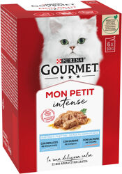 Gourmet Mon Petit Delights - Merluzzo, Salmone e Sardine - 6x50g