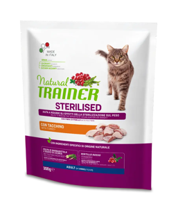 Natural Trainer Cat Sterilised Tacchino, 300g