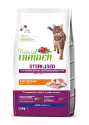 Natural Trainer Cat Sterilised Tacchino - 1.5kg