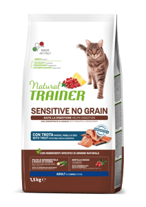 Natural Trainer Cat Sensitive No Grain Trota, 1.5kg