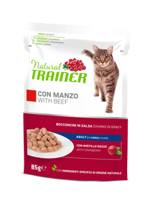 Natural Trainer Cat Adult, Manzo, 85g