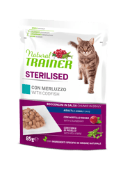 Natural Trainer Cat Sterilised -Merluzzo- 85g