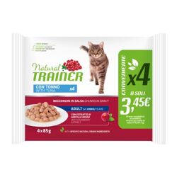 Natural Trainer Cat Adult Flowpack 4 Pezzi - Tonno