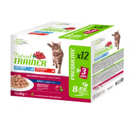 Natural Trainer Cat  Multipack 12 Pezzi -Tonno e Manzo 