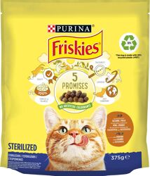 Friskies 5 Promises Sterilized - Pollo, Tacchino e Verdure - 375g