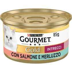 Gourmet Gold Intrecci di Gusto - Salmone e Merluzzo - 85g
