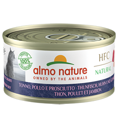 HFC Natural Cat-Tonno, Pollo e Prosciutto-70g