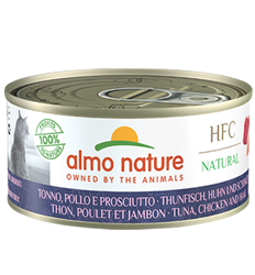 HFC Natural Cat-Tonno e Prosciutto-150g