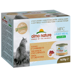 HFC Natural Light Meal Cat Mega Pack 4 pezzi - Tonno e Gamberetti