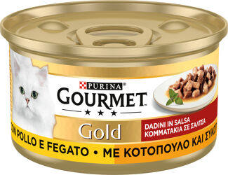 Gourmet Gold Dadini in Salsa - Pollo e Fegato - 85g