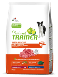 Natural Trainer Dog Adult Manzo e Riso -  Medium  - 3kg