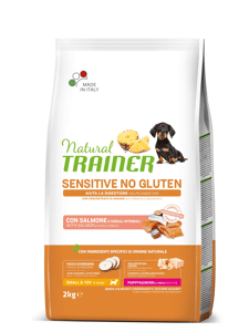 Natural Trainer Sensitive No Gluten Puppy&Junior  Salmone, Mini, 2kg