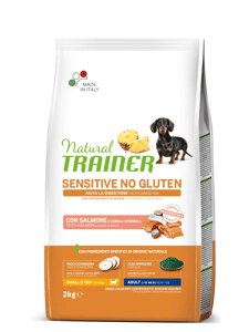 Natural Trainer Sensitive No Gluten Adult Salmone, Mini, 2kg