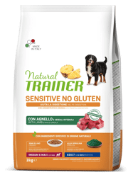 Natural Trainer Sensitive No Gluten Adult Agnello - Medium Maxi - 3kg
