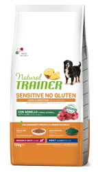 Natural Trainer Sensitive No Gluten Adult Agnello - Medium Maxi - 12kg