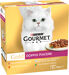Gourmet Gold Multipack 8 Pezzi - Doppio Piacere Manzo Pollo, Coniglio Fegato, Pesce Bianco , Anatra Tacchino