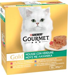 Gourmet Gold Multipack 8 Pezzi - Mousse con Verdure 
