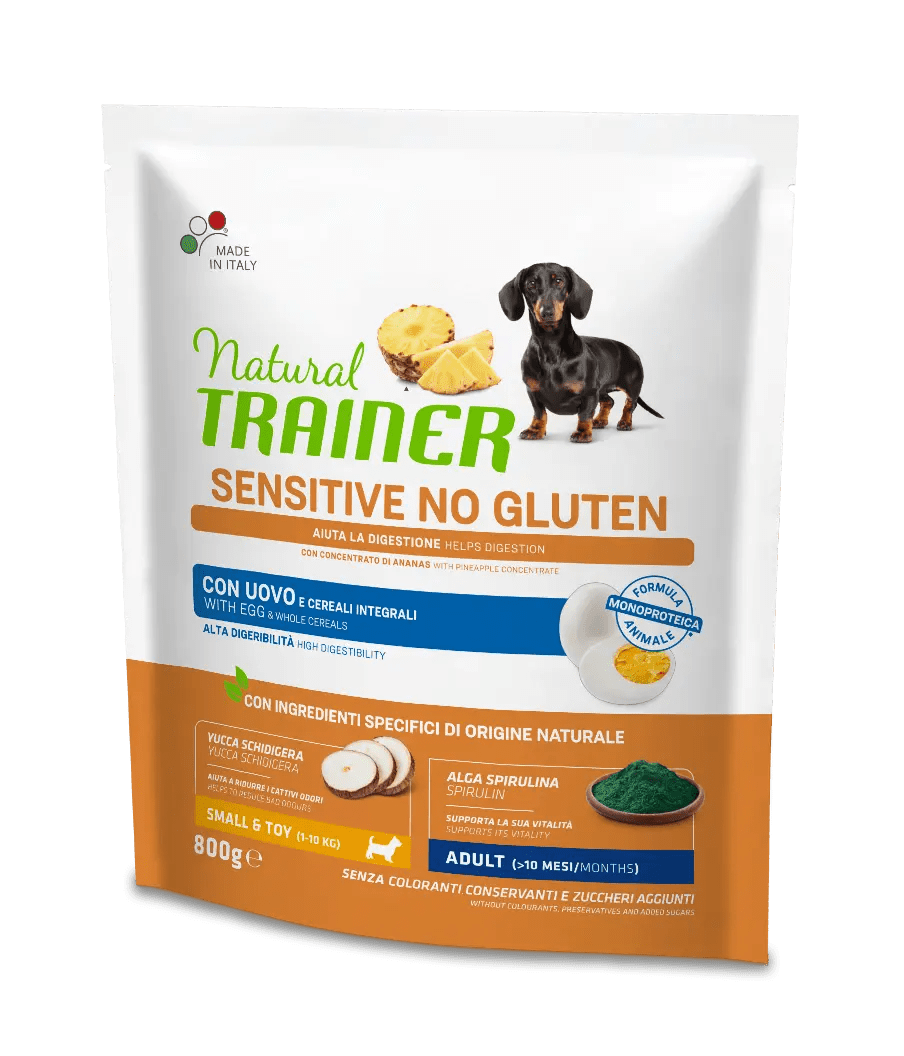 Natural Trainer Sensitive No Gluten Adult Uova, Mini, 800g