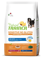 Natural Trainer Sensitive No Gluten Adult Uova - Medium Maxi - 3kg