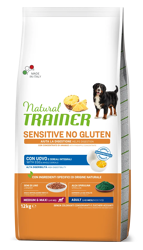 Natural Trainer Sensitive No Gluten Adult  Uova - Medium Maxi - 12kg