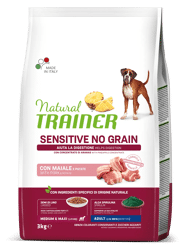 Natural Trainer Sensitive No Grain Adult Maiale - Medium Maxi-  3kg