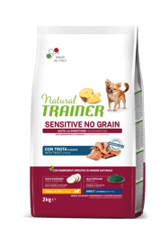 Natural Trainer Sensitive No Grain Adult Trota - Mini - 2kg