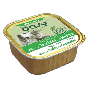 Oasy Wet Dog Delizioso Paté Adult, Light Tacchino, 150g