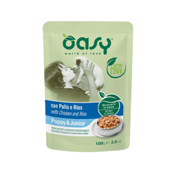 Oasy Wet Dog Straccetti Puppy - Pollo e Riso - 100g