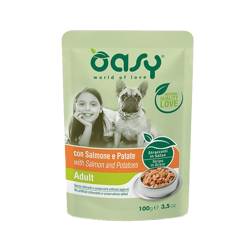 Oasy Wet Dog Straccetti Adult - Salmone e Patate - 100g