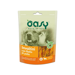 Oasy Snack Dog Bustine - Involtini con Filetto di Pollo - 100g