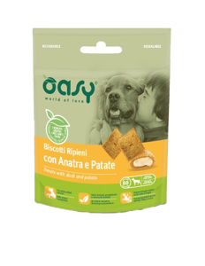 Oasy Snack Dog Biscotti, Formaggio e Zucca, 80g