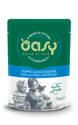 Oasy Wet Cat More Love - Tonno con Acciughe - 70g
