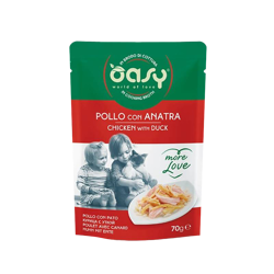 Oasy Wet Cat More Love - Pollo con Anatra - 70g