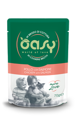 Oasy Wet Cat More Love - Pollo con Salmone Rosa - 70g