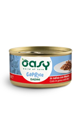 Oasy Wet Cat CAPRICE - Dadini con Manzo - 85g