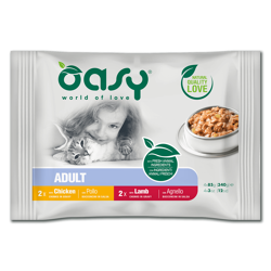 Oasy Wet Cat Bocconcini MultiPack 4 pezzi Adult - Meat Selection