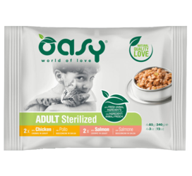 Oasy Wet Cat Bocconcini MultiPack 4 pezzi Adult - Sterilized Selection