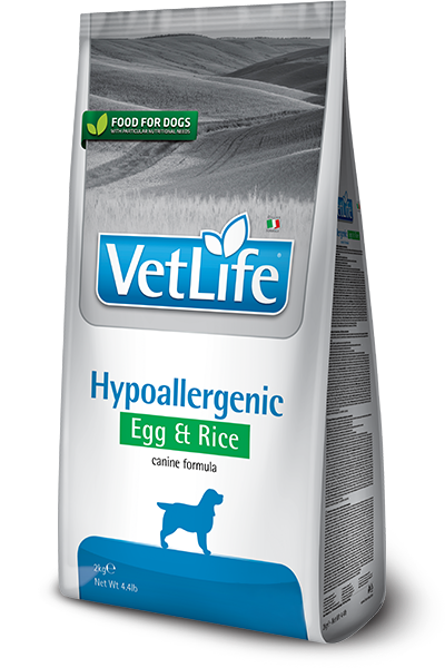 VET LIFE Natural Dog, Hypoallergenic Uova e Riso, 12kg