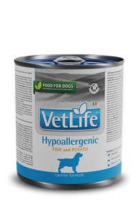 VET LIFE Natural Dog, Hypoallergenic Pesce e Patate, 300g
