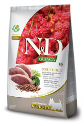 N&D QUINOA Dog Adult Neutered - Mini Anatra, Broccoli e Asparagi - 800g