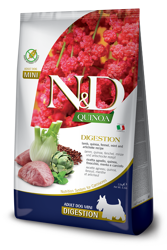 N&D QUINOA Dog Adult Digestion - Mini Agnello, Finocchio, Menta e Carciofo - 800g