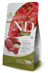 N&D QUINOA Cat Adult Urinary - Anatra, Mirtilli e Camomilla - 300g
