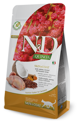 N&D QUINOA Cat Adult Skin&Coat - Quaglia, Cocco e Curcuma - 1.5kg